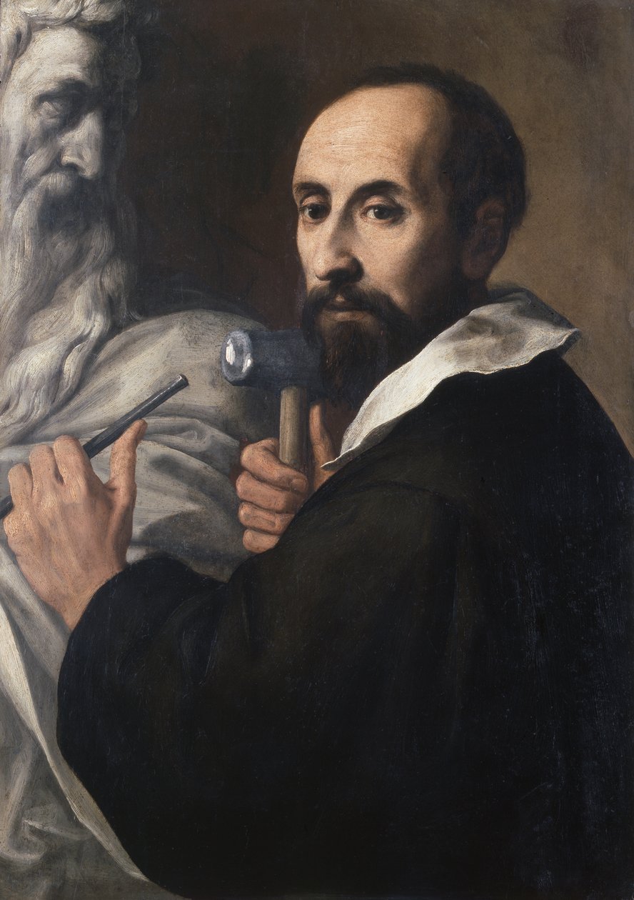 Retrato de um escultor, c.1625 (óleo sobre tela) de Daniele Crespi