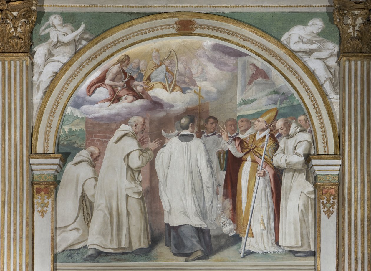 Saint Hugh fundador do primeiro mosteiro cartuxo, 1629 de Daniele Crespi