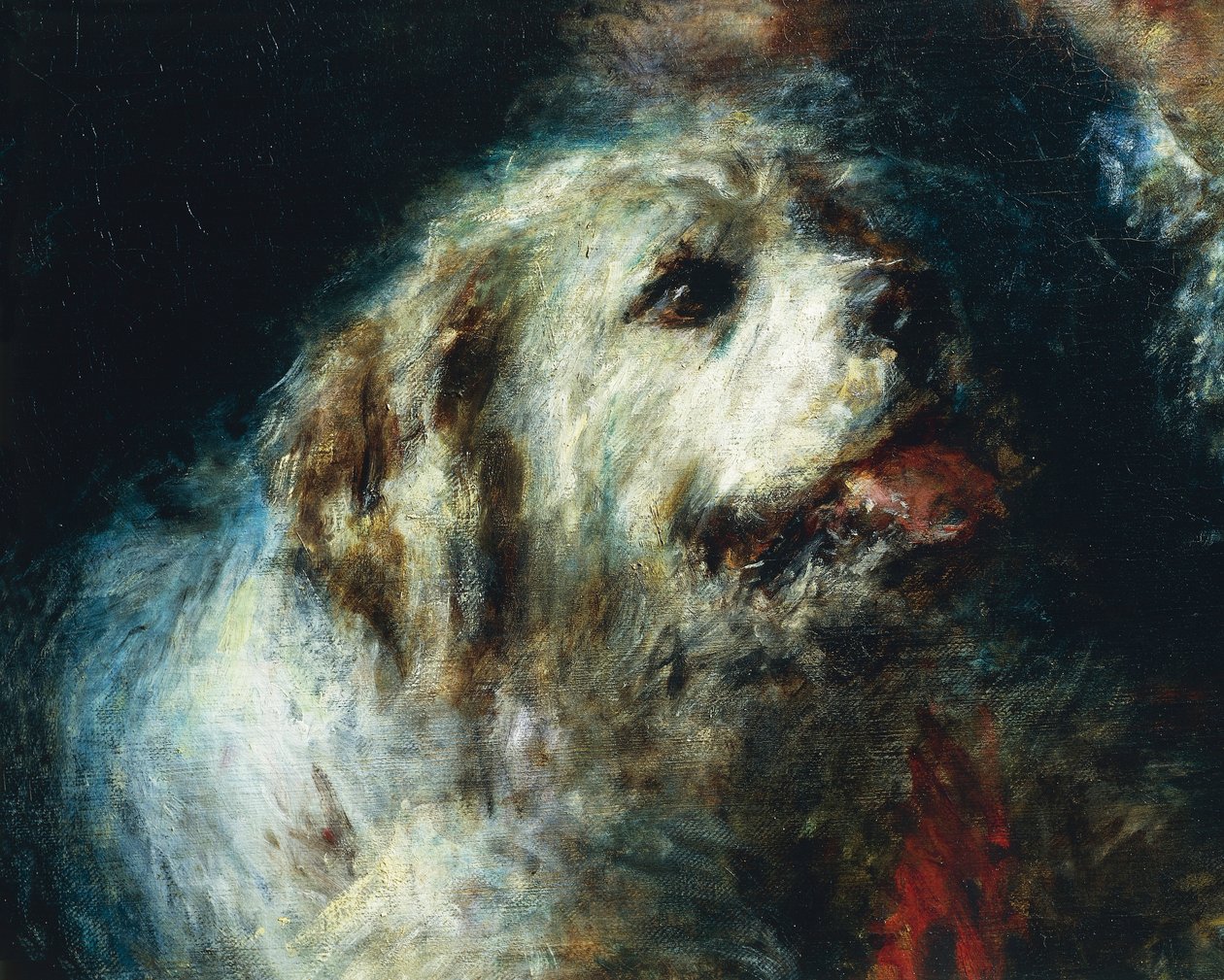 Os meninos Troubetzkoy com um cachorro, de Daniele Ranzoni, detalhe de Danielle Ranzoni