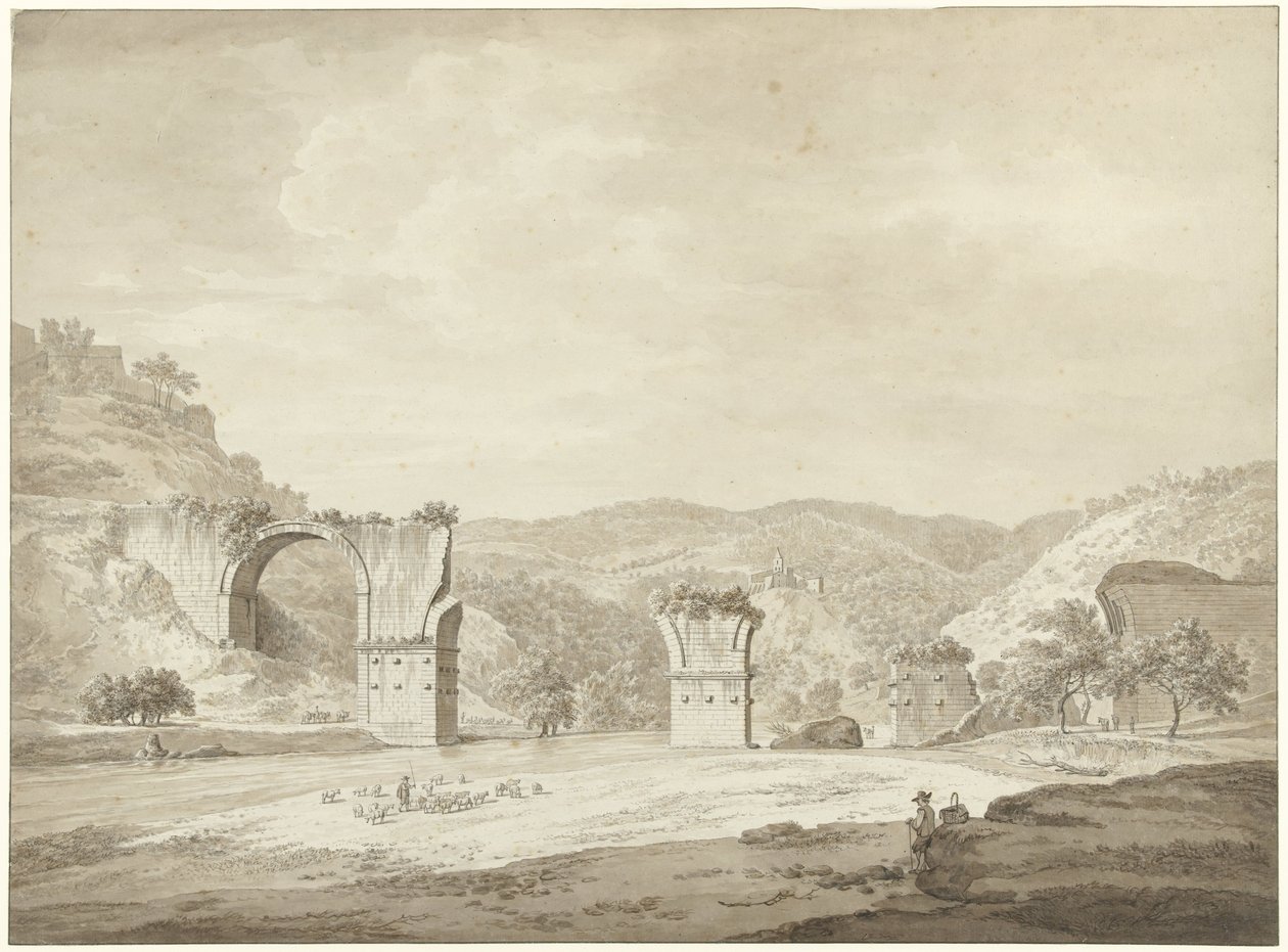 Ruínas da Ponte de Augusto em Narni, Itália de Daniël Dupré