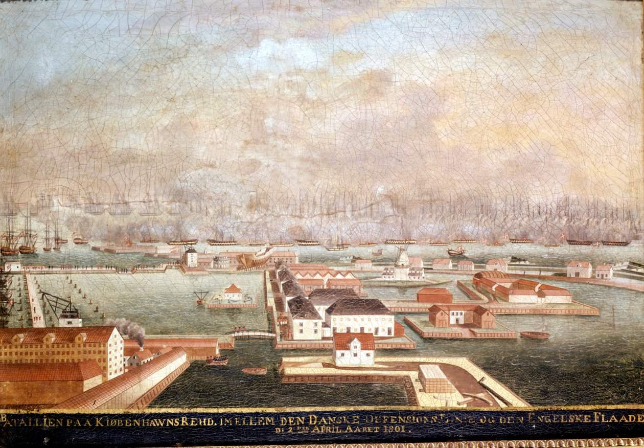 Batalha de Copenhague, 1801 de Danish School