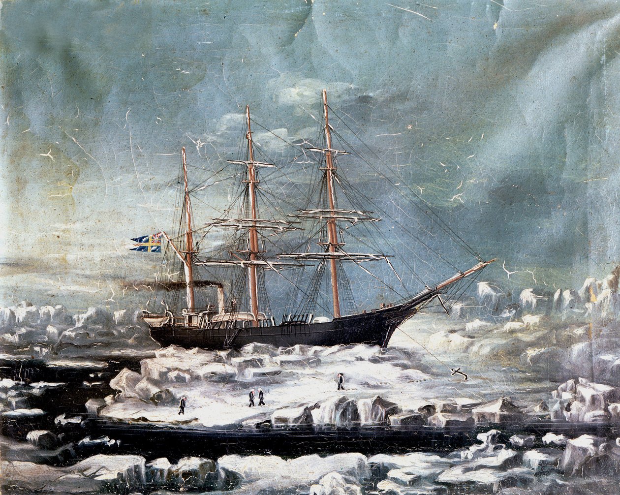 O Navio do Explorador Finlandês, Nils Adolf Erik, Barão Nordenskjold, c.1880 de Danish School
