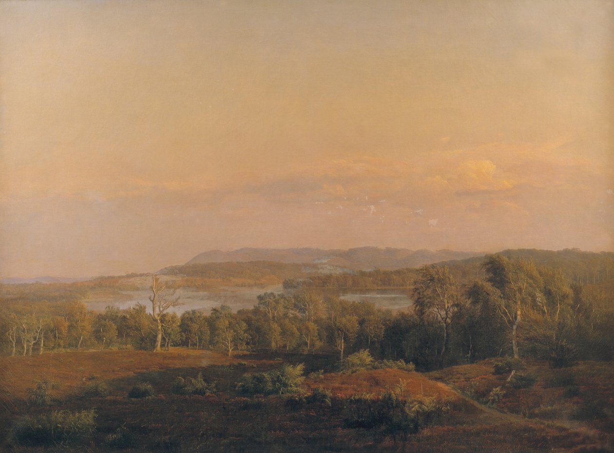 Uma vista para Himmelbjerget, Jutland. Tarde de Dankvart Dreyer