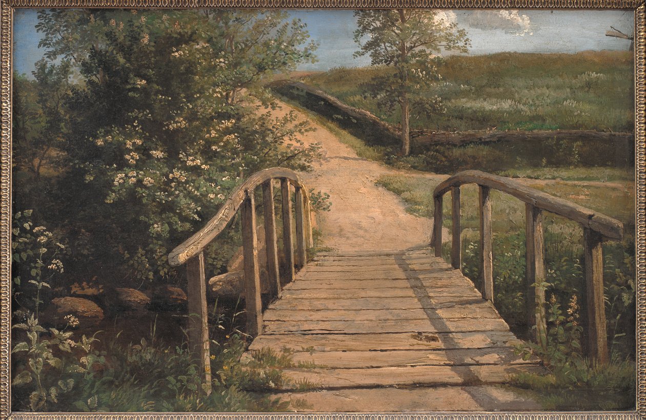 Ponte sobre um riacho em Assens, Funen de Dankvart Dreyer