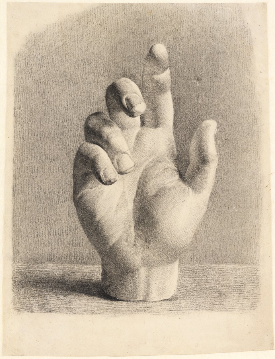 Uma mão, desenhada após gesso de Dankvart Dreyer