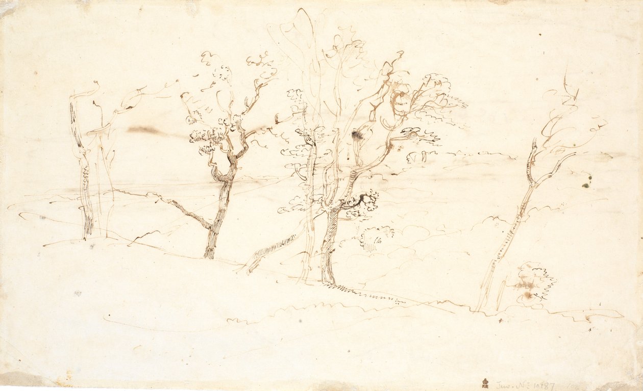Paisagem da Jutlândia. Lagos entre colinas de Dankvart Dreyer