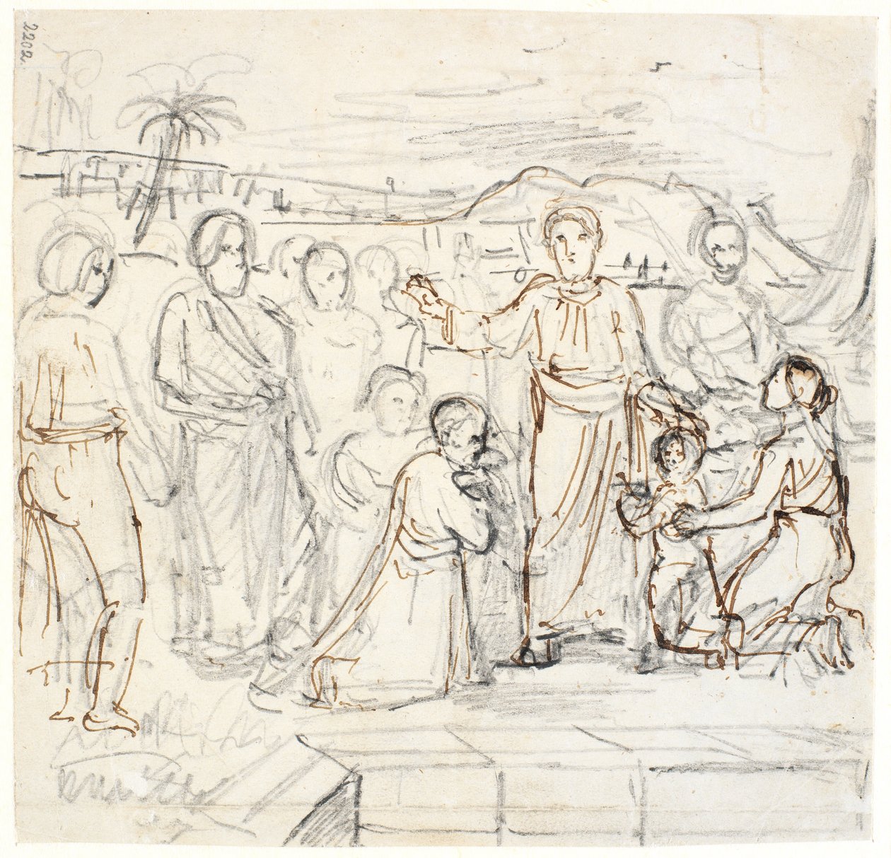Cristo abençoa as criancinhas de Dankvart Dreyer