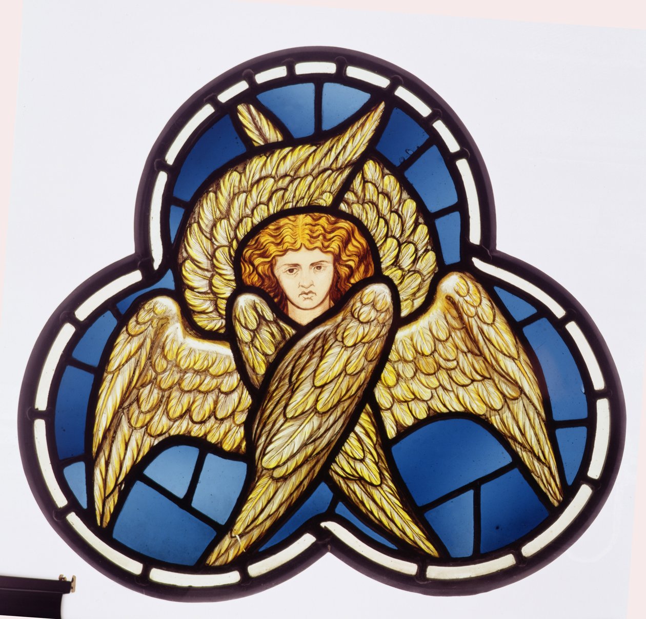 Janela retratando um anjo de muitas asas, feito pela fábrica William Morris, 1870 (vitral) de Dante Gabriel and Burne Jones, Edward Rossetti