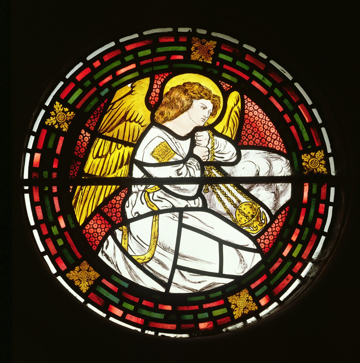 Anjo com um incensário, 1861 (vitral) de Dante Gabriel Charles Rossetti