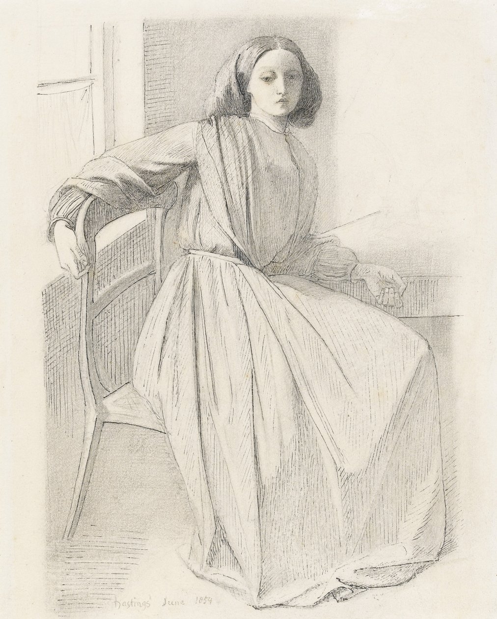 Retrato de Elizabeth Siddal, 1854-56 de Dante Gabriel Charles Rossetti