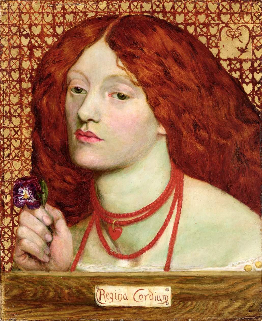 Rainha dos corações, 1860 (painel) de Dante Gabriel Charles Rossetti