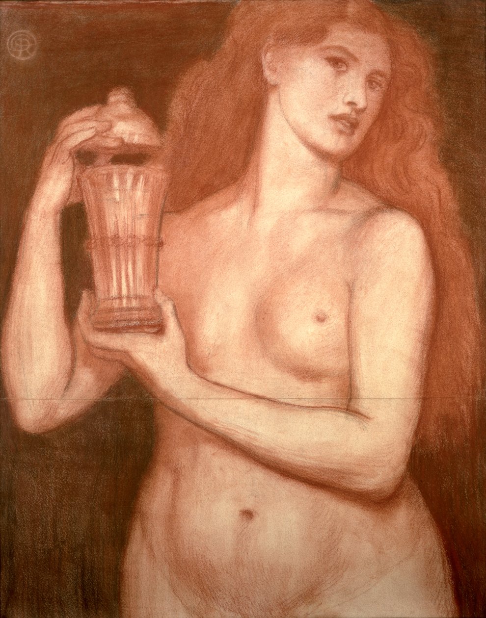 Estudo de um nu feminino de Dante Gabriel Charles Rossetti