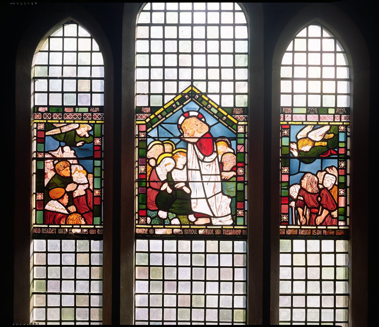 O Sermão da Montanha, 1861 (vitral) de Dante Gabriel Charles Rossetti