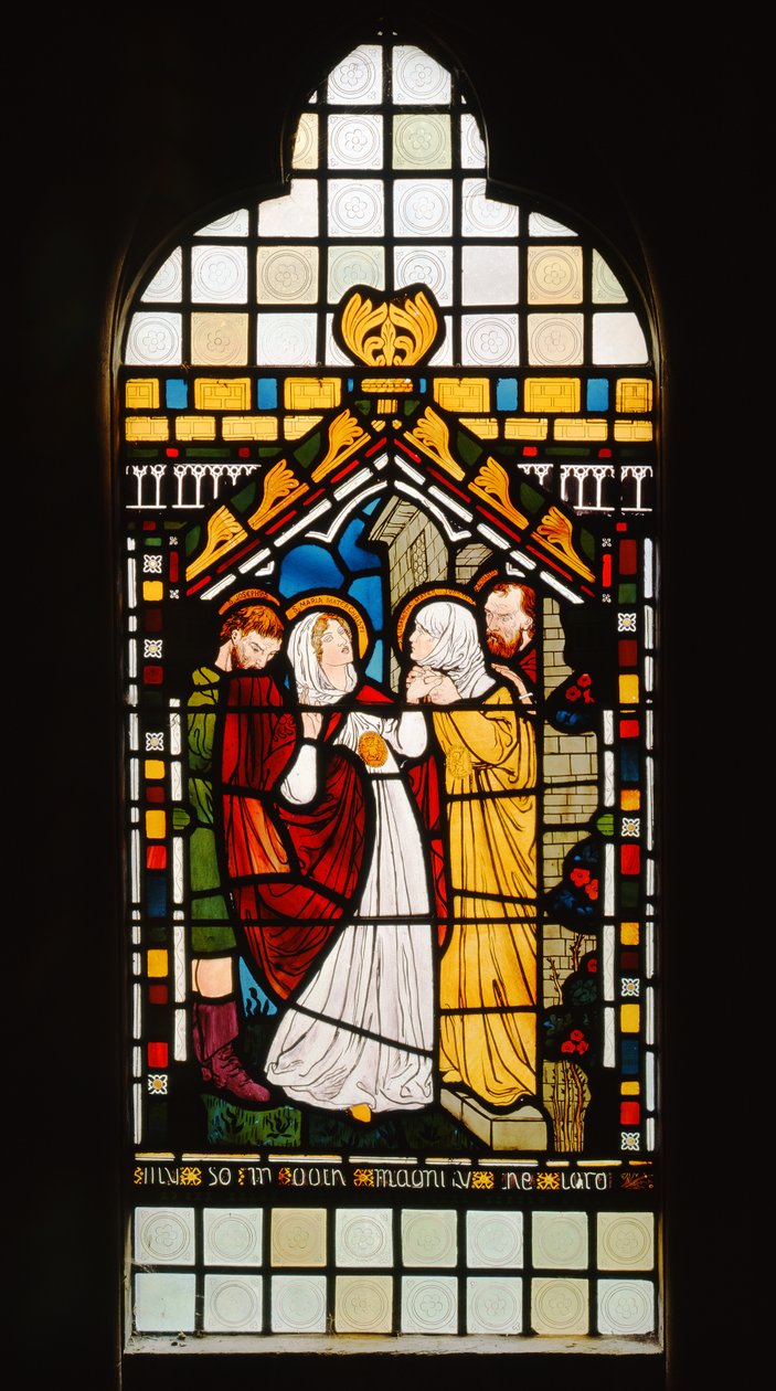 A Visitação, 1861 (vitral) de Dante Gabriel Charles Rossetti