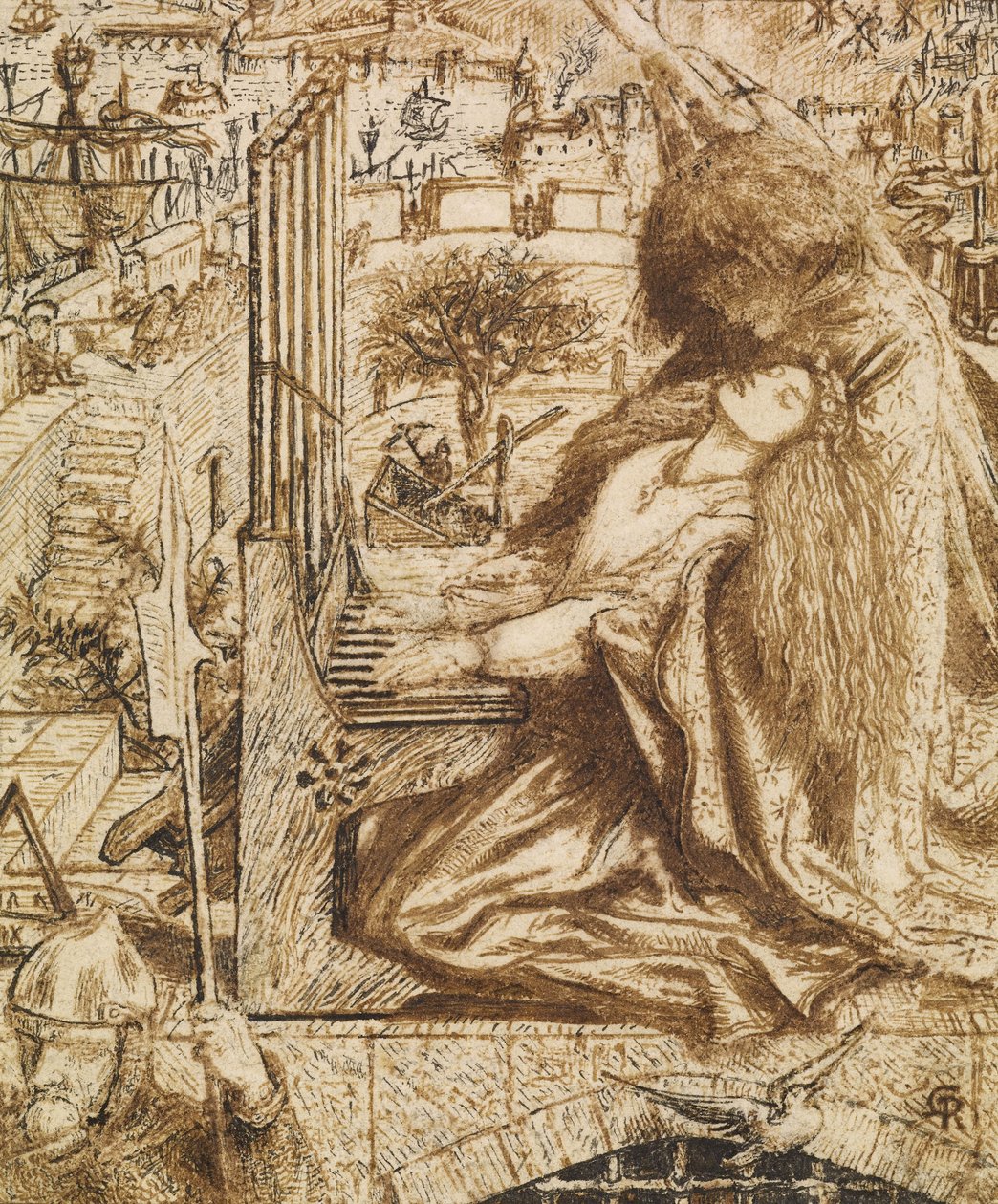Design para Moxons Tennyson de Dante Gabriel Charles Rossetti