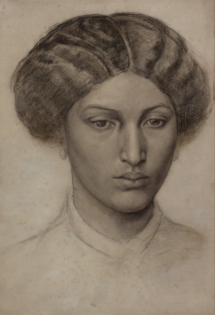 Chefe de uma jovem mulher (Sra. Eaton) de Dante Gabriel Charles Rossetti