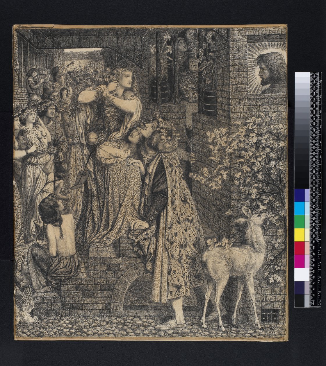 Maria Madalena na porta de Simão, o fariseu, 1853-9 (caneta e tinta no papel) de Dante Gabriel Charles Rossetti