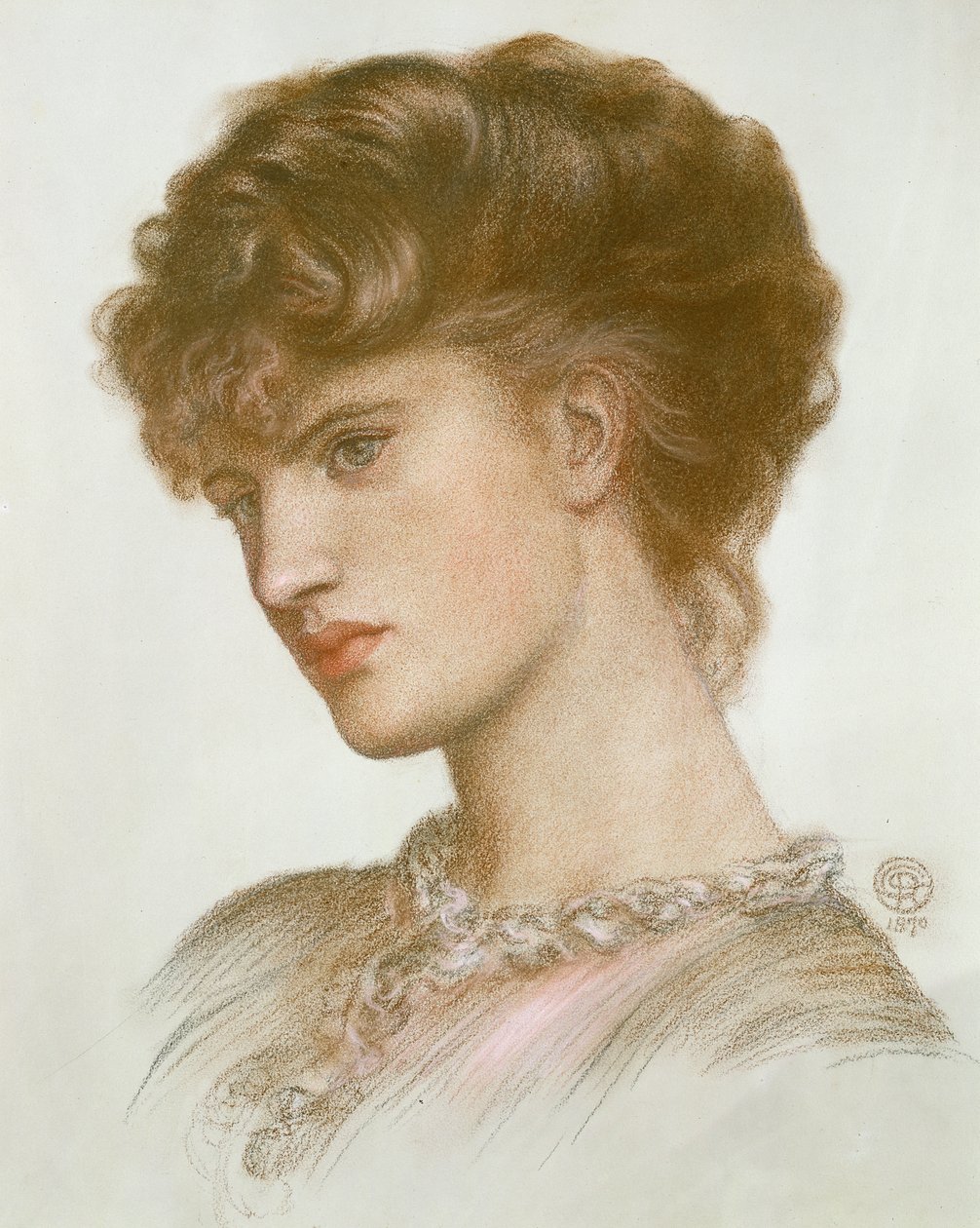 Retrato de Aglaia Coronio (nee Ionides) 1870 (giz sobre papel) de Dante Gabriel Charles Rossetti