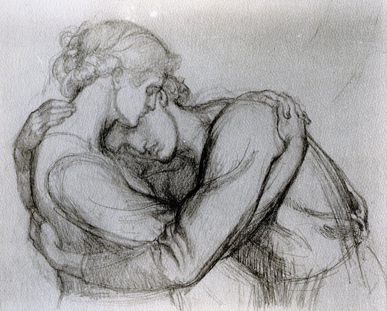 Estudo para &39;O Abençoado Damozel&39;, c.1876 (grafite sobre papel) de Dante Gabriel Charles Rossetti