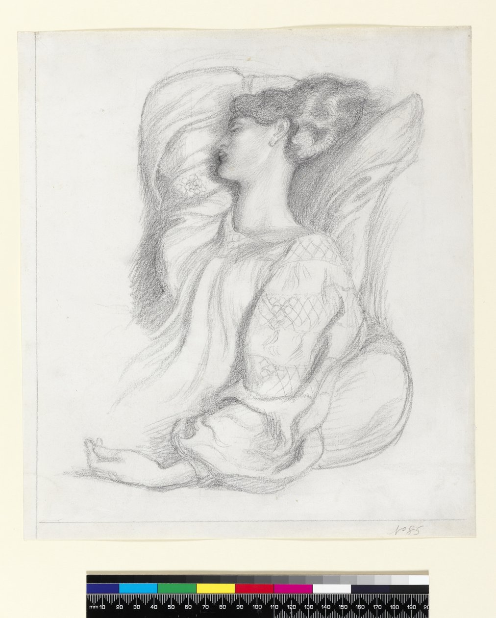 Estudo da Sra. William Morris (1839-1914), c.1873 de Dante Gabriel Charles Rossetti