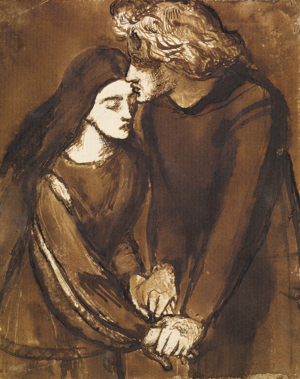 Dois amantes de Dante Gabriel Charles Rossetti