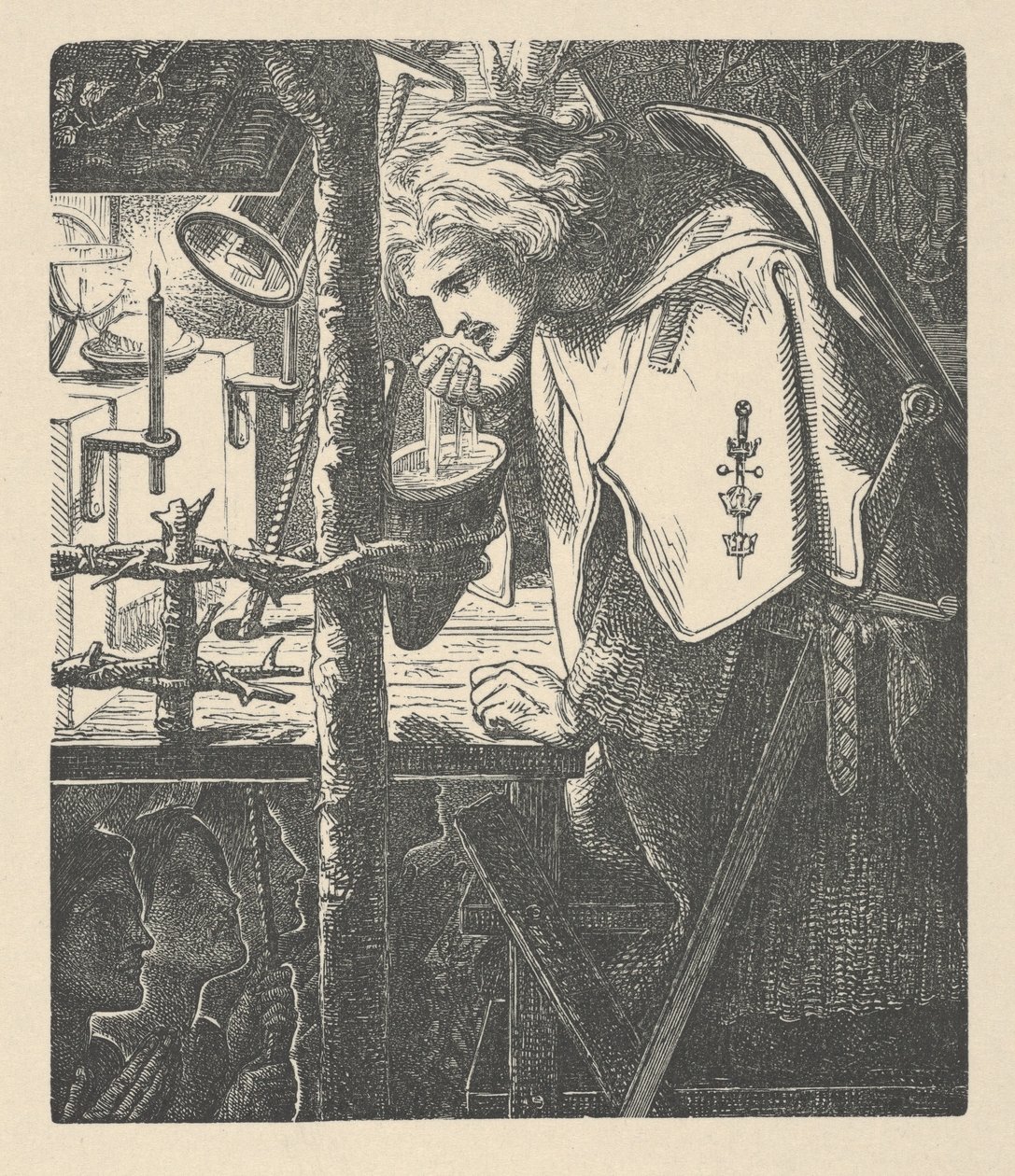 Sir Galahad, dos Poemas de Tennyson. de Dante Gabriel (after) Rossetti
