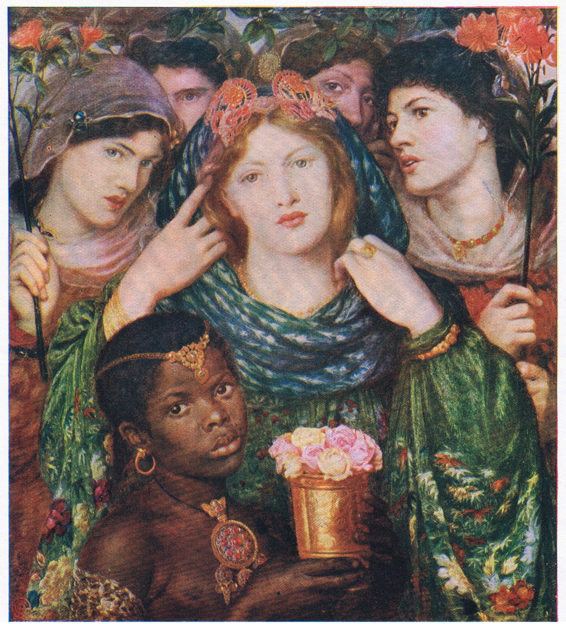 The Beloved, ilustração da My Magazine (Arthur Mee), c.1920-30 (litografia a cores) de Dante Gabriel (after) Rossetti