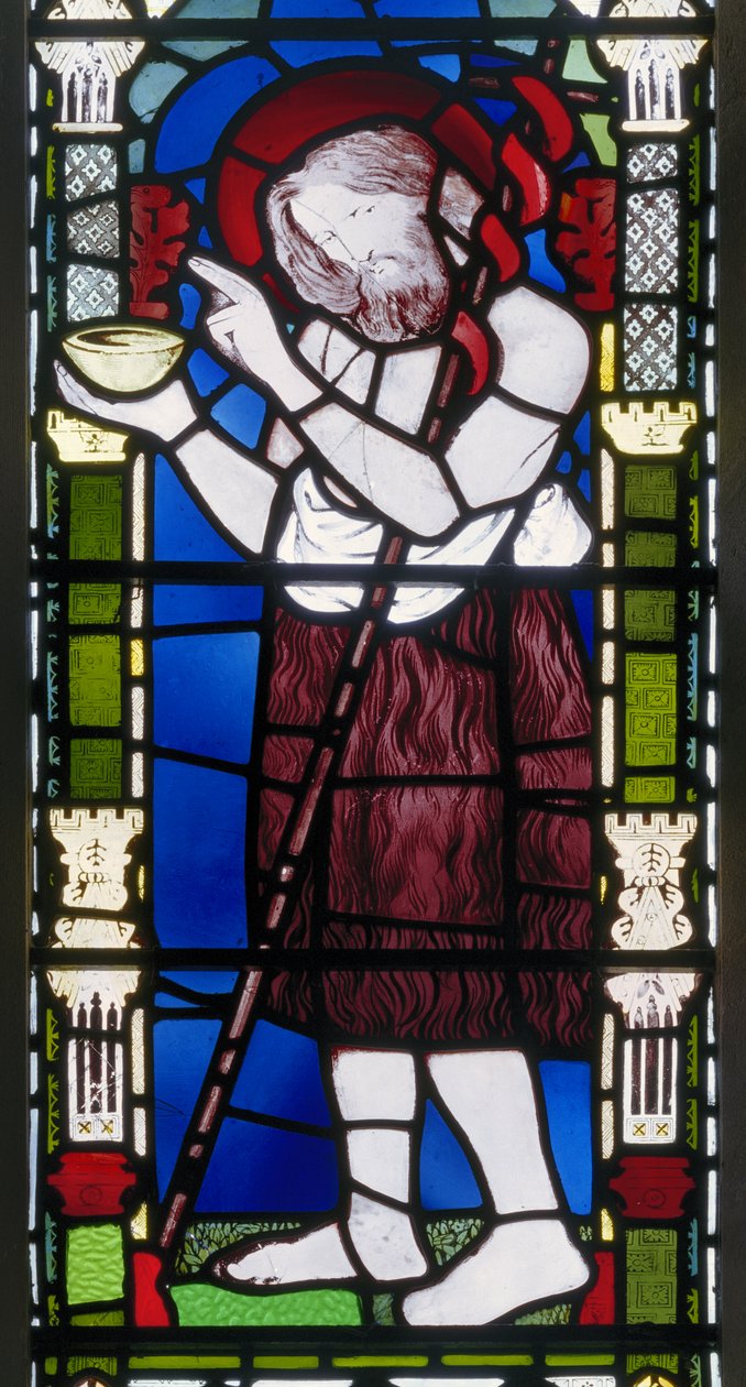 Banstead, Todos os Santos, Morris Marshall e Faulkner & Co, DG Rossetti, John The Baptist, 1863 de Dante Gabriel Charles Rossetti
