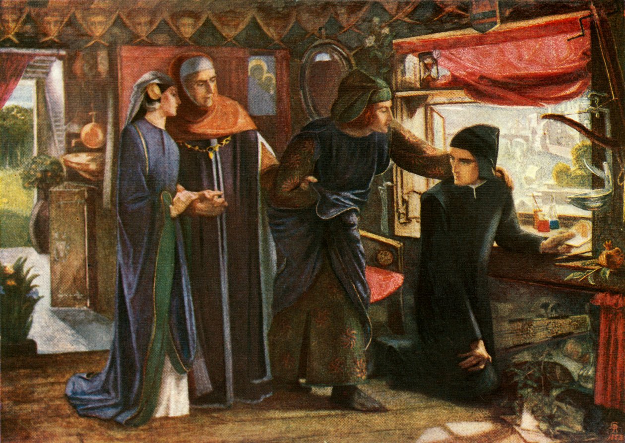 Dante desenhando o anjo, 1853, c1912 de Dante Gabriel Charles Rossetti