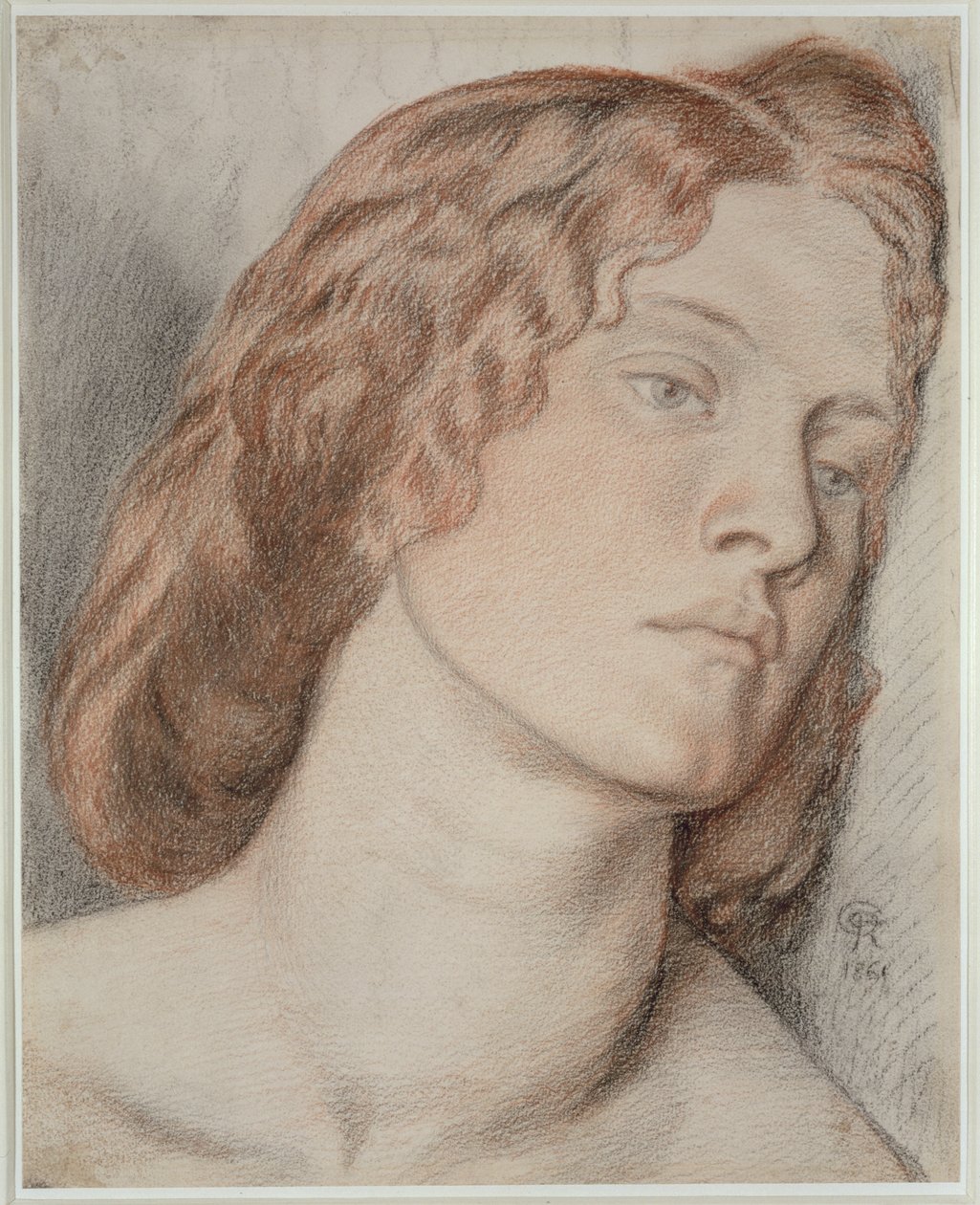 Fanny Cornforth, Study for &39;Fair Rosamund&39;, 1861 (giz colorido sobre papel) de Dante Gabriel Charles Rossetti