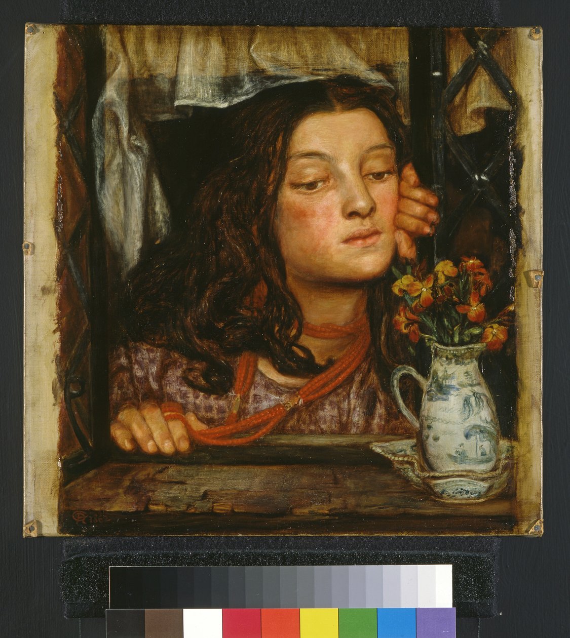 Menina em uma treliça, 1862 de Dante Gabriel Charles Rossetti