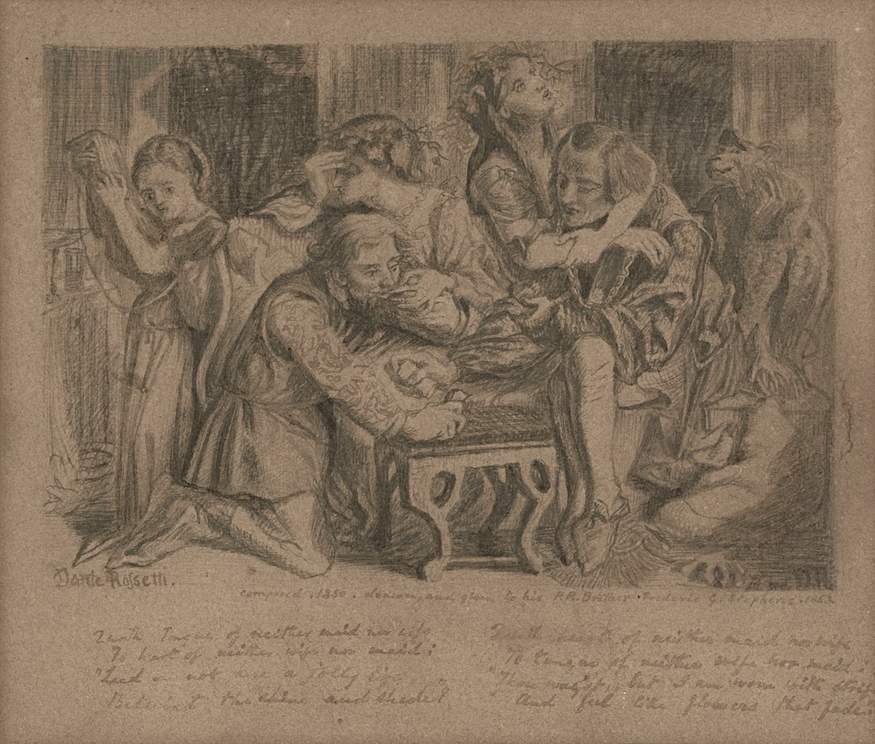 Rose de ontem de 1850 de Dante Gabriel Charles Rossetti