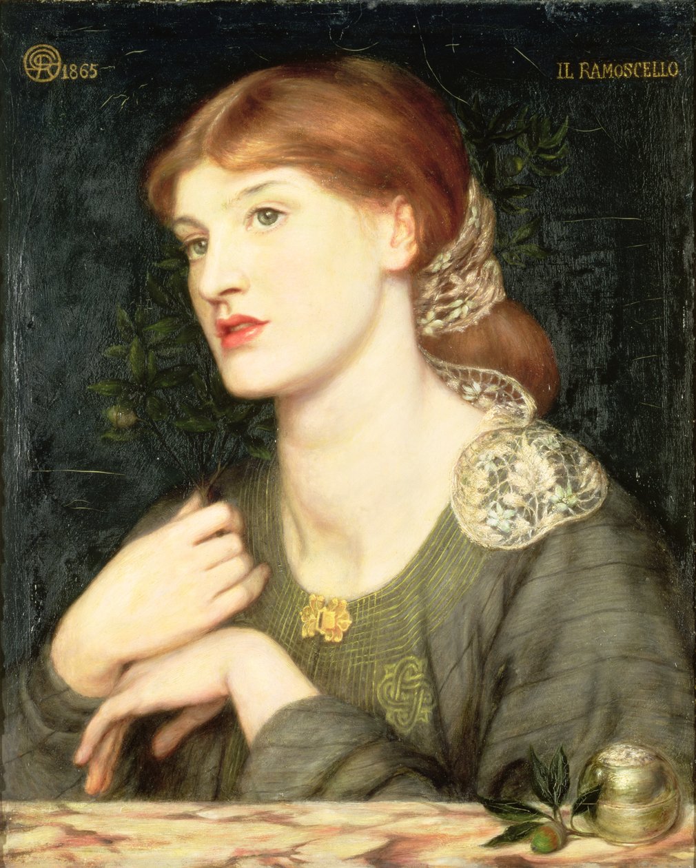Il Ramoscello, 1865 de Dante Gabriel Charles Rossetti