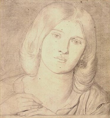 No.1537 Miss Fanny Cornforth, c.1860 (lápis sobre papel) de Dante Gabriel Charles Rossetti