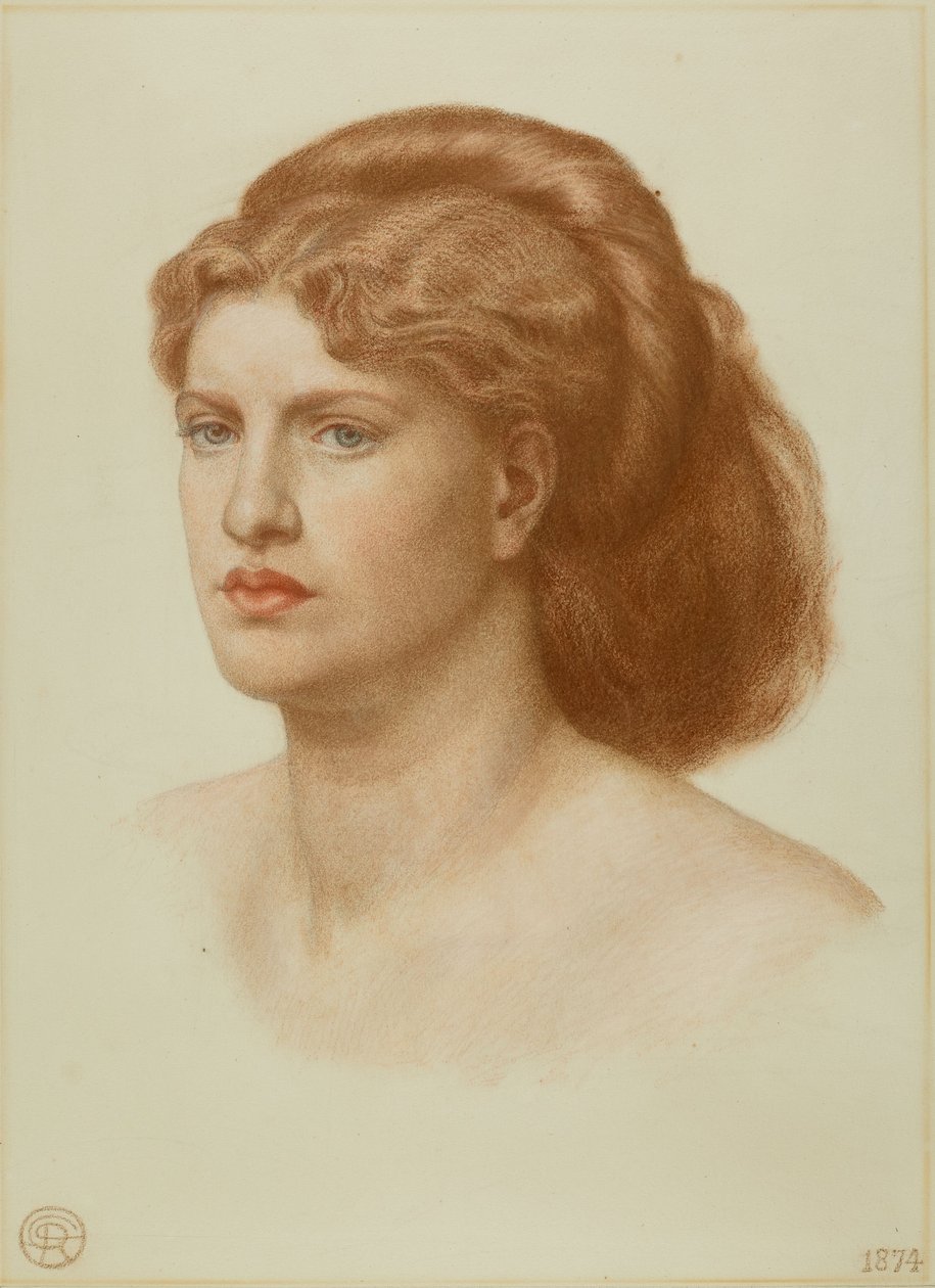 Retrato de Fanny Cornforth, cabeça e ombros, 1874 de Dante Gabriel Charles Rossetti