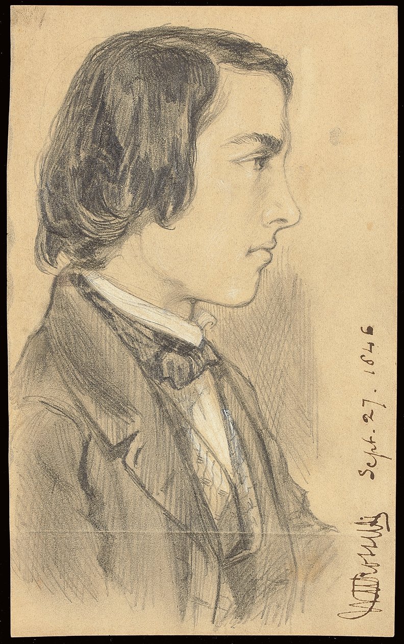 Retrato de William Michael Rossetti, 1846 de Dante Gabriel Charles Rossetti