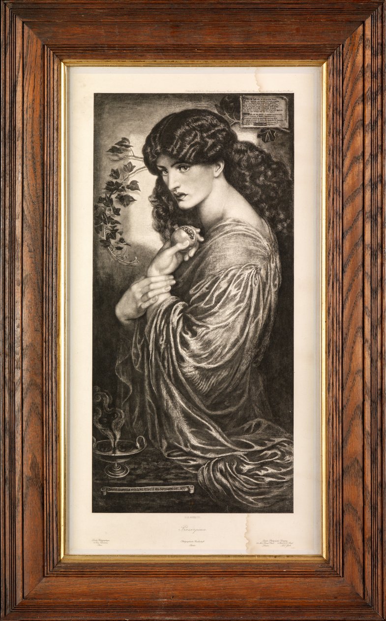 Proserpina (fotogravura) de Dante Gabriel Charles Rossetti