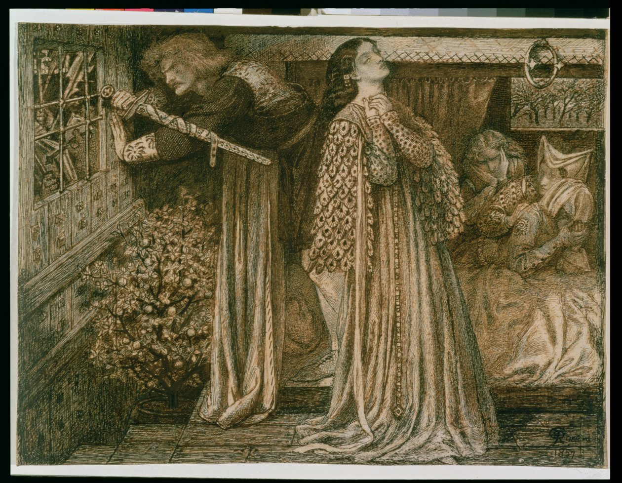 Sir Lancelot na Câmara da Rainha de Dante Gabriel Charles Rossetti