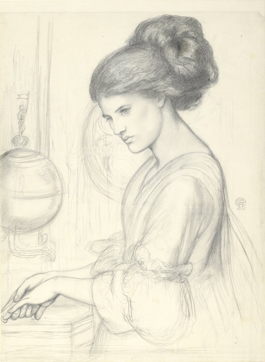 Estudo para &39;lavar as mãos&39;, 1865 de Dante Gabriel Charles Rossetti