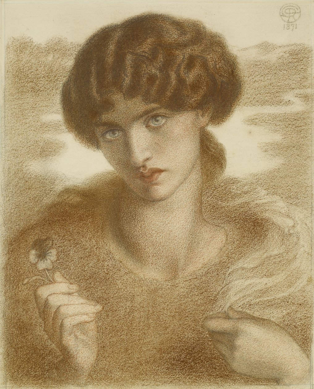 Estudo para "Salgueiro", 1871 de Dante Gabriel Charles Rossetti