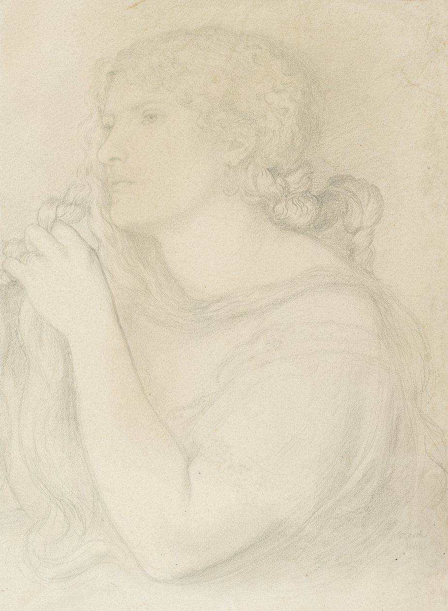 Estudo de Fanny Cornforth, 1863 de Dante Gabriel Charles Rossetti
