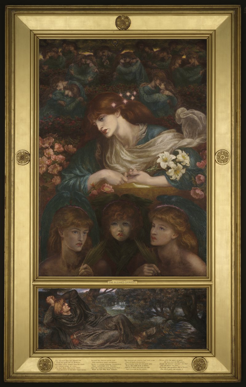 O abençoado Damozel, 1875-78 de Dante Gabriel Charles Rossetti