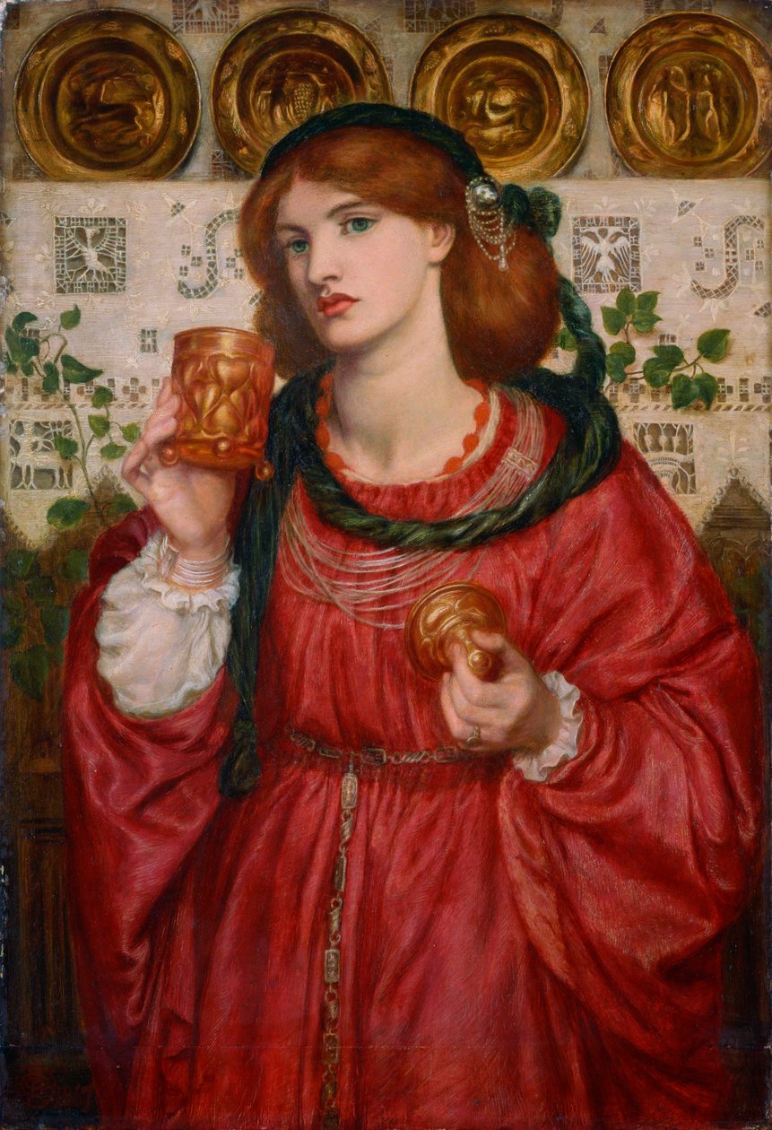 A Taça do Amor, 1867 de Dante Gabriel Charles Rossetti