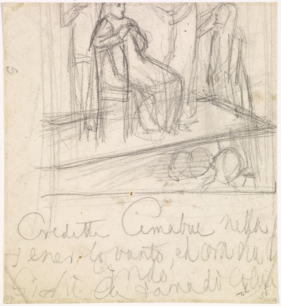 O regresso de Tibulo a Délia - Estudo para a figura de Délia de Dante Gabriel Charles Rossetti