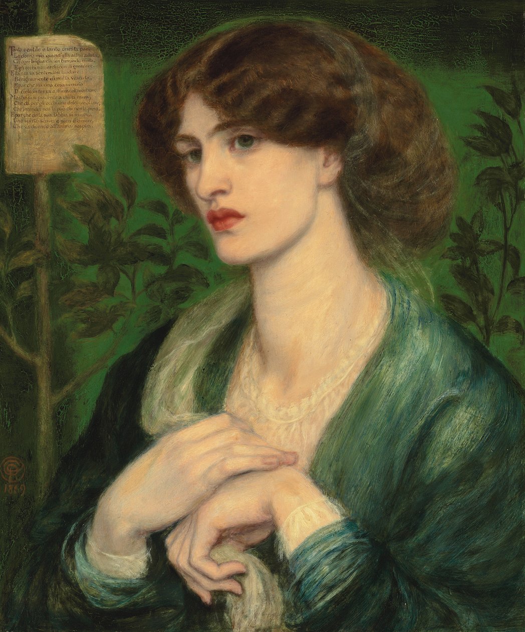 A Saudação de Beatrice, 1869 de Dante Gabriel Charles Rossetti
