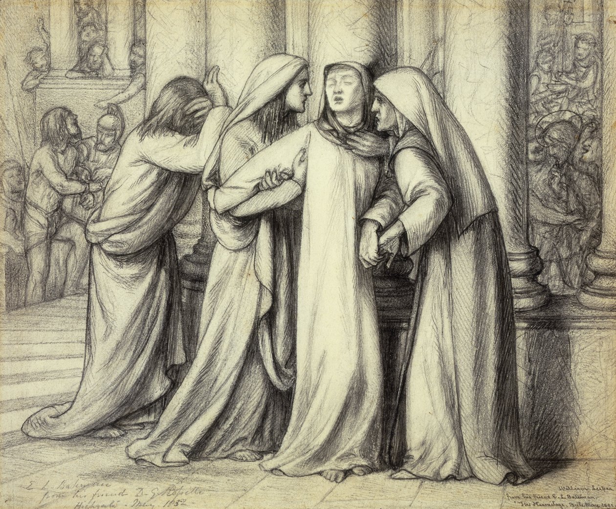 A Virgem Maria sendo consolada, 1891 de Dante Gabriel Charles Rossetti