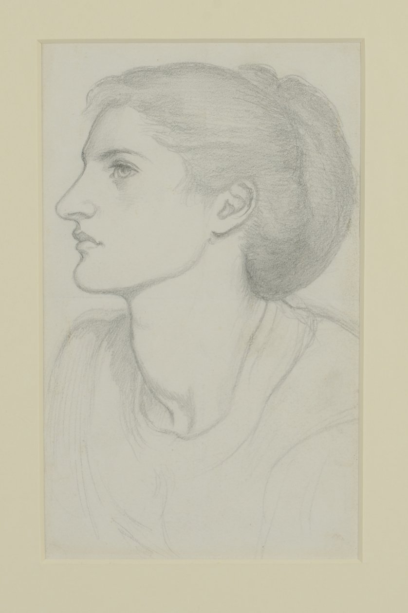 Cabeça da mulher, 1865-70 de Dante Gabriel Charles Rossetti