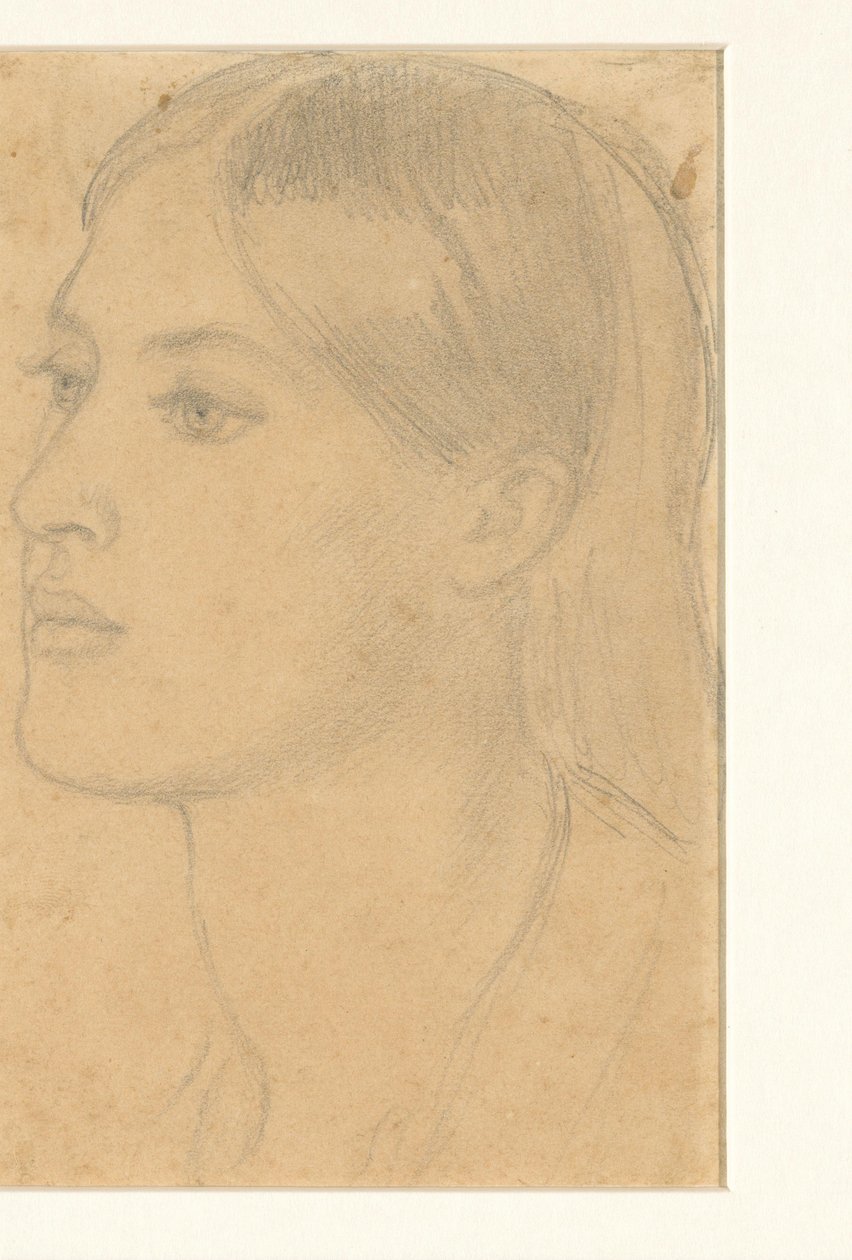 cabeça de mulher de Dante Gabriel Rossetti (attributed to)