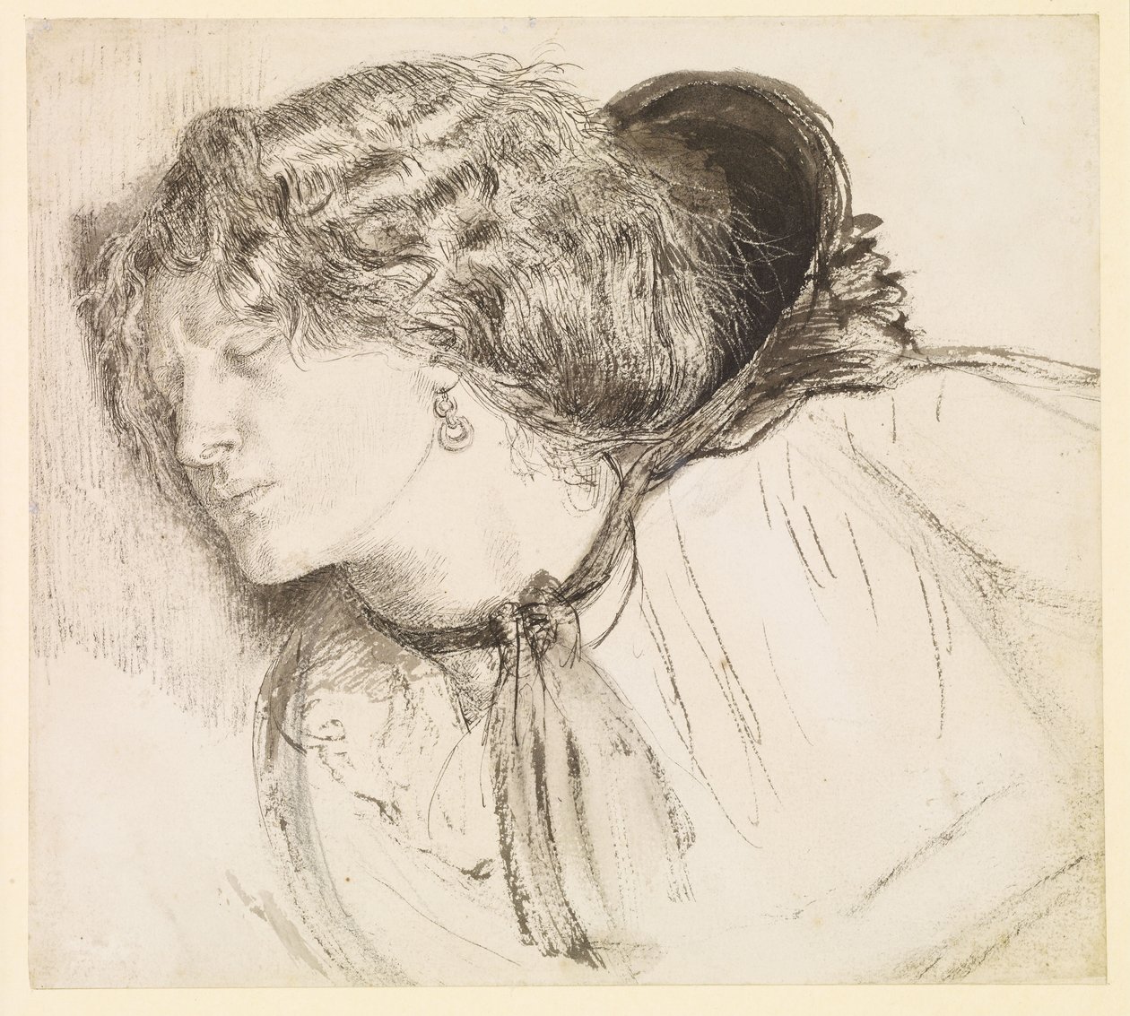 Encontrado - Estudo para a cabeça da rapariga de Dante Gabriel Rossetti