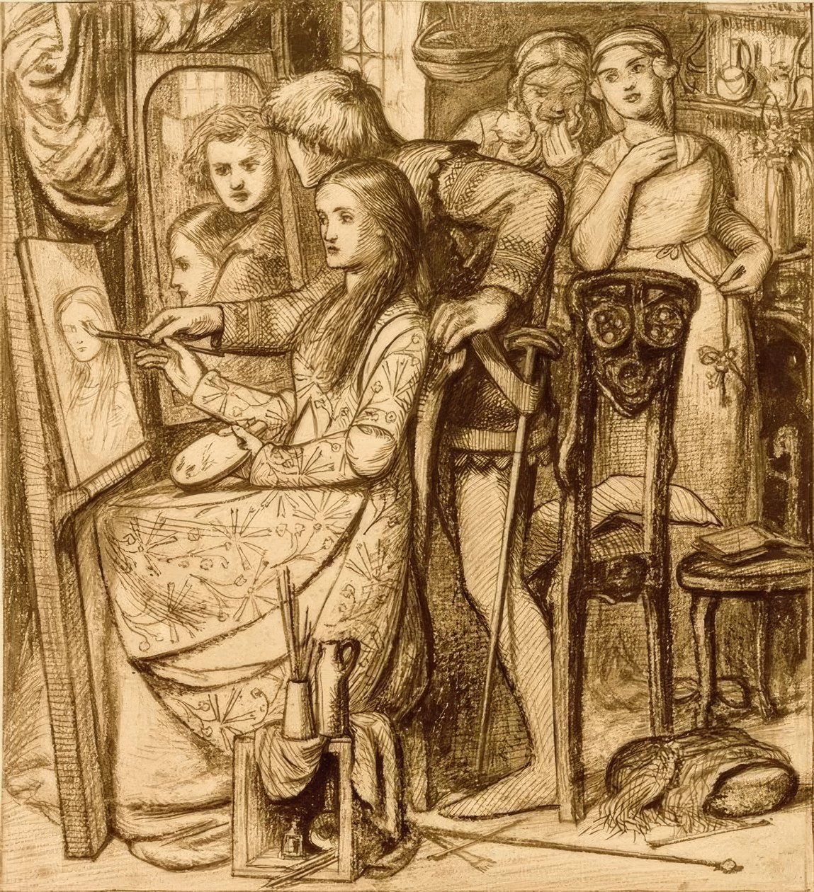 Espelho do amor de Dante Gabriel Charles Rossetti
